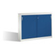 C+P Sideboard mit Schiebetüren Acurado, H1200xB1600xT400mm, Front Enzianblau, Korpus Lichtgrau-1