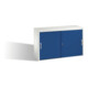 C+P Sideboard mit Schiebetüren Acurado, H720xB1200xT400mm, Front Enzianblau, Korpus Lichtgrau-1
