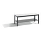 C+P Sitzbank, Basic Plus, H401xB1000xT353mm, Gestell Schwarzgrau / Dekor Weiß (8060-010)-1