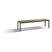 C+P Sitzbank, Basic Plus, H401xB1500xT353mm, Gestell Schwarzgrau / Dekor Eiche Sereno (8061-000)