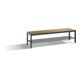 C+P Sitzbank, Basic Plus, H401xB1500xT353mm, Gestell Schwarzgrau / Dekor Eiche Sereno (8061-010)-1