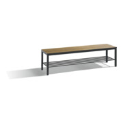 C+P Sitzbank, Basic Plus, H401xB1500xT353mm, Gestell Schwarzgrau / Dekor Eiche Sereno (8061-010)