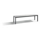 C+P Sitzbank, Basic Plus, H401xB1500xT353mm, Gestell Schwarzgrau / Dekor Silbergrau (8061-000)-1