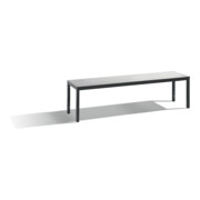 C+P Sitzbank, Basic Plus, H401xB1500xT353mm, Gestell Schwarzgrau / Dekor Silbergrau (8061-000)