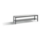 C+P Sitzbank, Basic Plus, H401xB1500xT353mm, Gestell Schwarzgrau / Dekor Silbergrau (8061-010)-1