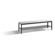 C+P Sitzbank, Basic Plus, H401xB1500xT353mm, Gestell Schwarzgrau / Dekor Silbergrau (8061-010)