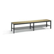 C+P Sitzbank, Basic Plus, H401xB1960xT353mm, Gestell Schwarzgrau / Dekor Eiche Sereno (8062-010)