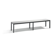 C+P Sitzbank, Basic Plus, H401xB1960xT353mm, Gestell Schwarzgrau / Dekor Silbergrau (8062-000)