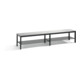 C+P Sitzbank, Basic Plus, H401xB1960xT353mm, Gestell Schwarzgrau / Dekor Silbergrau (8062-010)-1