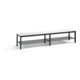 C+P Sitzbank, Basic Plus, H401xB1960xT353mm, Gestell Schwarzgrau / Dekor Weiß (8062-010)-1