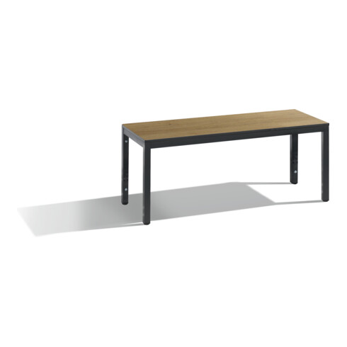 C+P Sitzbank Basic Plus, H420xB1000xT350mm, Gestell Schwarzgrau / Dekor Eiche Sereno (8060-000)