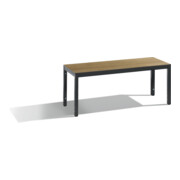 C+P Sitzbank Basic Plus, H420xB1000xT350mm, Gestell Schwarzgrau / Dekor Eiche Sereno (8060-000)