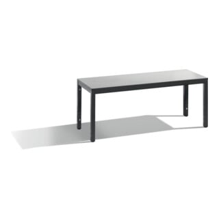C+P Sitzbank Basic Plus, H420xB1000xT350mm, Gestell Schwarzgrau
