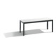 C+P Sitzbank Basic Plus, H420xB1000xT350mm, Gestell Schwarzgrau / Dekor Weiß (8060-000)-1