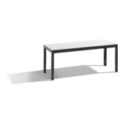 C+P Sitzbank Basic Plus, H420xB1000xT350mm, Gestell Schwarzgrau / Dekor Weiß (8060-000)