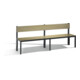 C+P Sitzbank mit Rückenlehne, Basic Plus, H796xB1960xT407mm, Gestell Schwarzgrau / Dekor Eiche Sereno (8062-300)-1