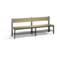 C+P Sitzbank mit Rückenlehne, Basic Plus, H796xB1960xT407mm, Gestell Schwarzgrau / Dekor Eiche Sereno (8062-310)-1