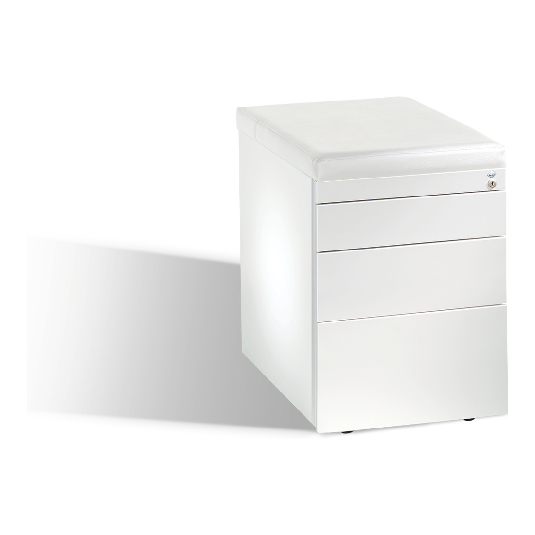 C+P Sitzcontainer Asisto M/2/3/4, H570xB430xT600mm Front Reinweiß Korpus Reinweiß