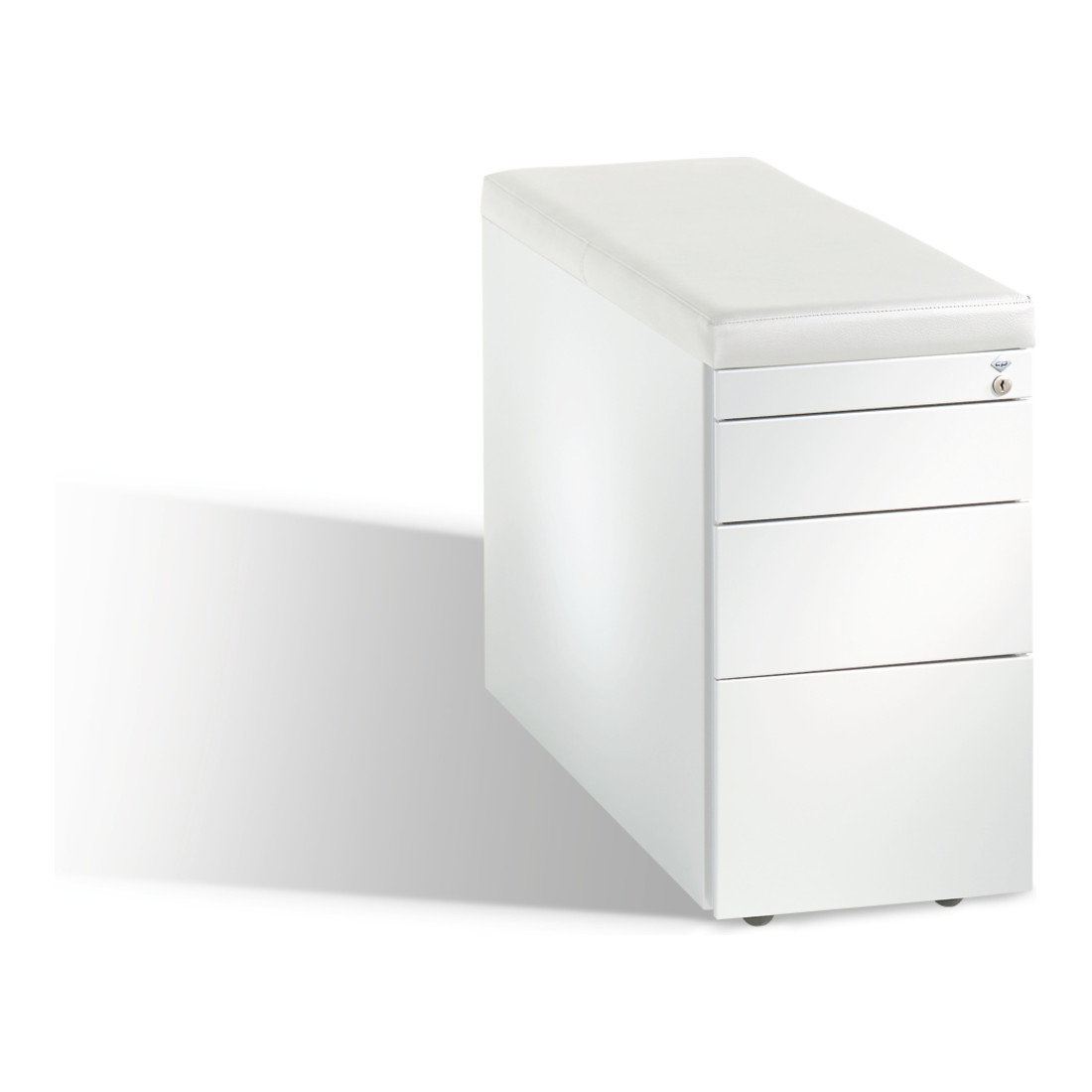 C+P Sitzcontainer Asisto Small M/2/3/4, H570xB330xT800mm Front Reinweiß Korpus Reinweiß