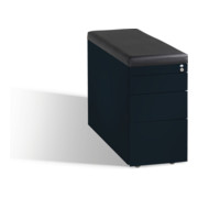 C+P Sitzcontainer Asisto Small M/2/3/4, H570xB330xT800mm Schwarzgrau-1