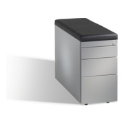 C+P Sitzcontainer Asisto Small M/2/3/4, H570xB330xT800mm Weißaluminium-1