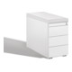 C+P Sitzcontainer Asisto Small M/3/3/3, H570xB330xT800mm Front Reinweiß Korpus Reinweiß-1