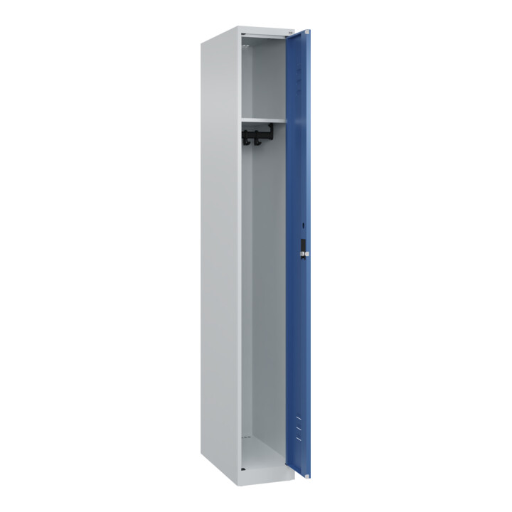 C+P Spind Classic PLUS, 1 Abteil, 1850x250x500mm, 7035/5023 Verschluss Zylinderschloss