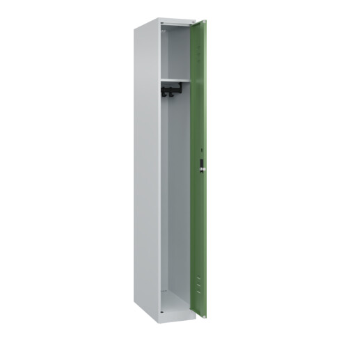 C+P Spind Classic PLUS, 1 Abteil, 1850x250x500mm, 7035/6011 Verschluss Zylinderschloss