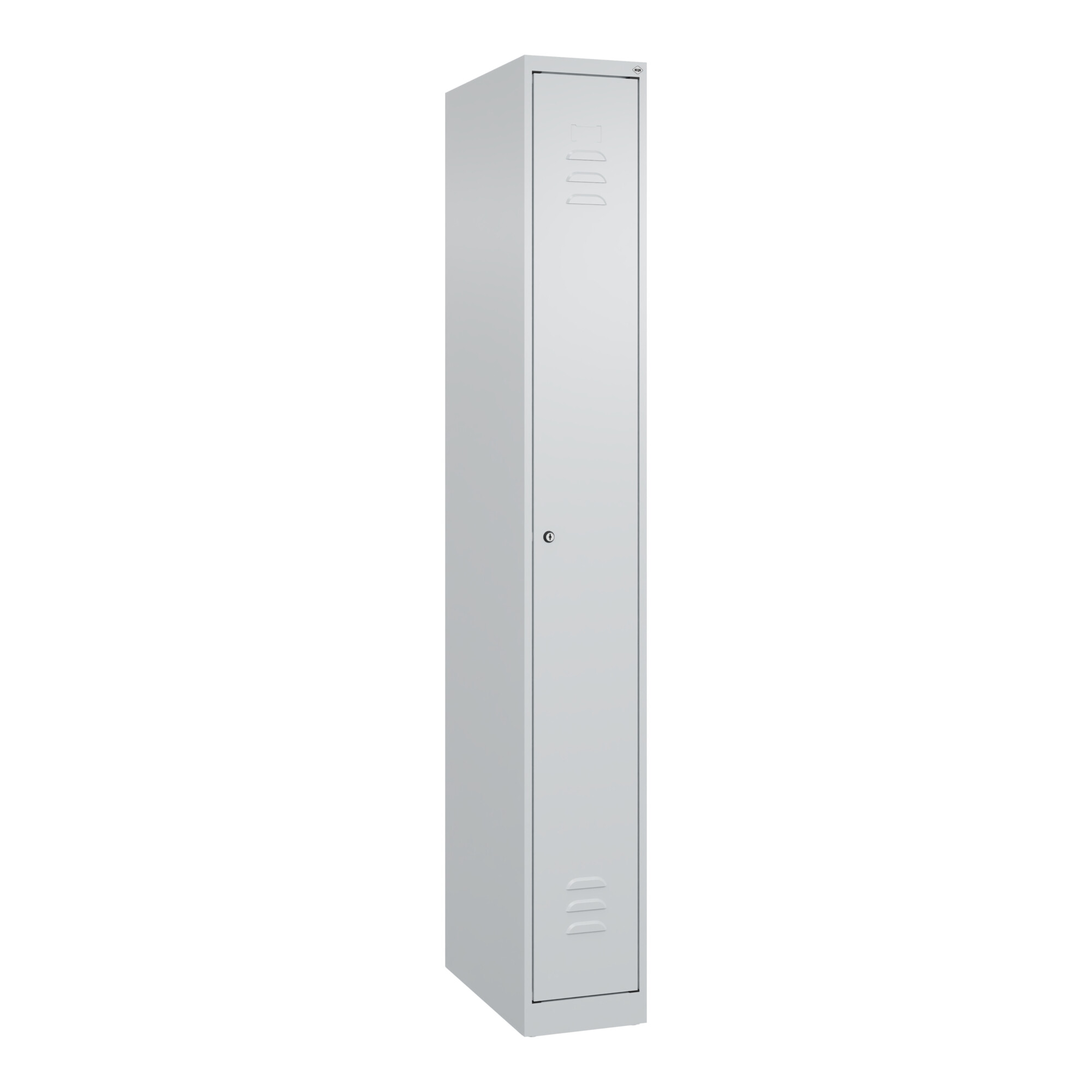 C+P Spind Classic PLUS, 1 Abteil, 1850x250x500mm, 7035/7035 Verschluss Zylinderschloss ; C + P Möbelsysteme