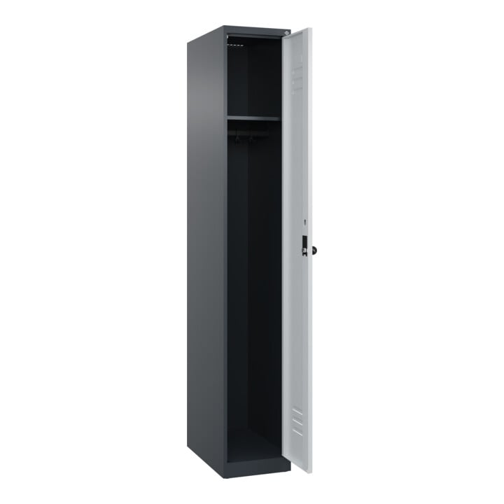 C+P Spind Classic PLUS, 1 Abteil, 1850x300x500mm, 7016/7035 Verschluss Sicherheits-Drehriegel