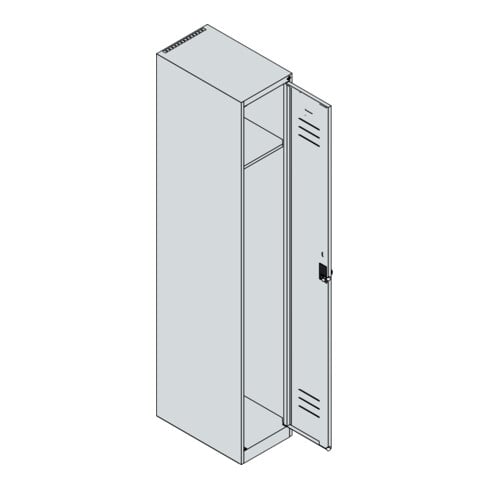 C+P Spind Classic PLUS, 1 Abteil, 1850x300x500mm, 7035/2004 Verschluss Zylinderschloss