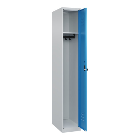 C+P Spind Classic PLUS, 1 Abteil, 1850x300x500mm, 7035/5012 Verschluss Sicherheits-Drehriegel