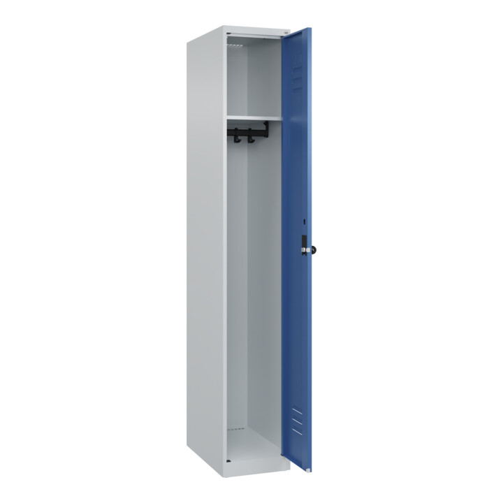 C+P Spind Classic PLUS, 1 Abteil, 1850x300x500mm, 7035/5023 Verschluss Sicherheits-Drehriegel