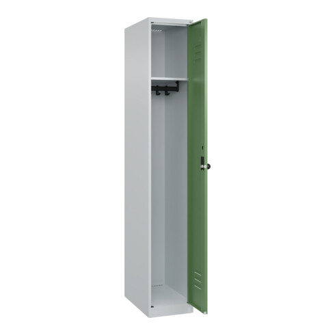 C+P Spind Classic PLUS, 1 Abteil, 1850x300x500mm, 7035/6011 Verschluss Sicherheits-Drehriegel