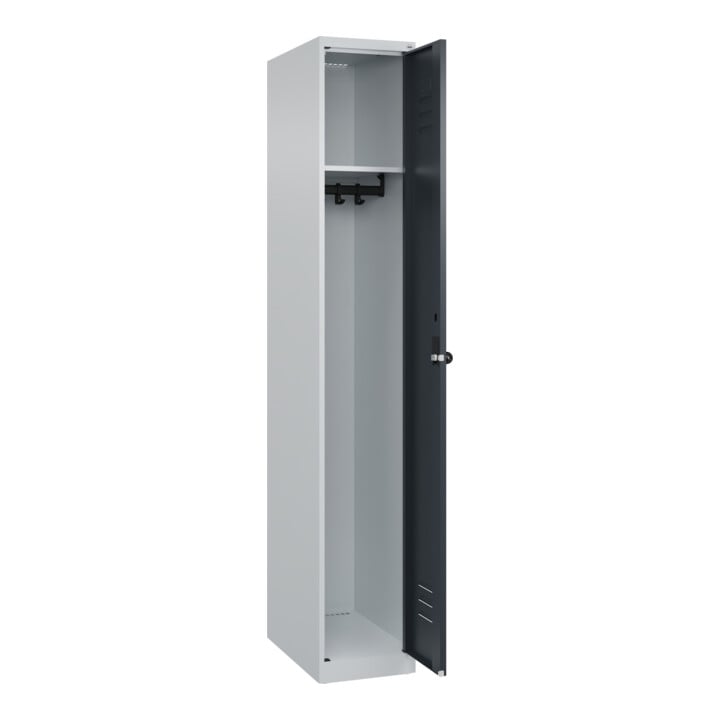 C+P Spind Classic PLUS, 1 Abteil, 1850x300x500mm, 7035/7016 Verschluss Sicherheits-Drehriegel
