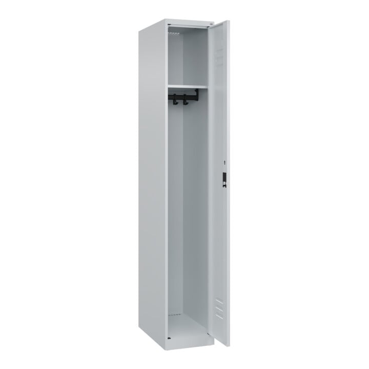C+P Spind Classic PLUS, 1 Abteil, 1850x300x500mm, 7035/7035 Verschluss Zylinderschloss
