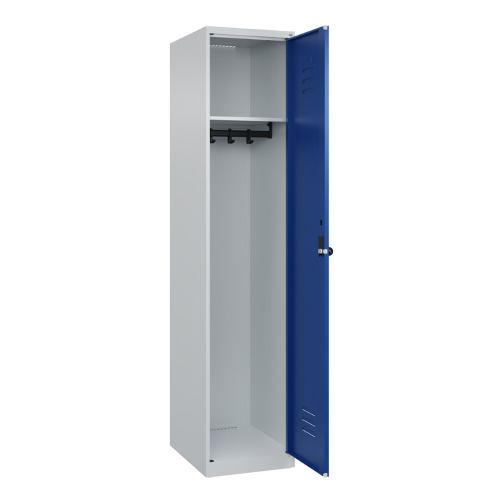 C+P Spind Classic PLUS, 1 Abteil, 1850x400x500mm, 7035/5010 Verschluss Sicherheits-Drehriegel