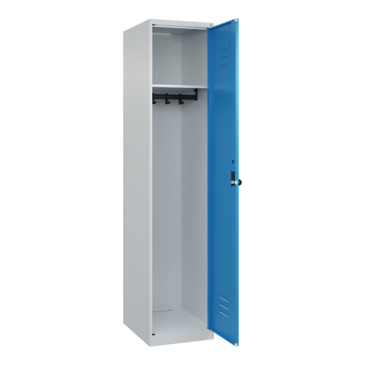 C+P Spind Classic PLUS, 1 Abteil, 1850x400x500mm, 7035/5012 Verschluss Sicherheits-Drehriegel