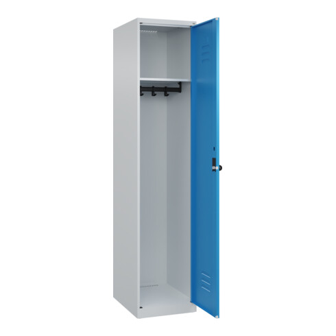 C+P Spind Classic PLUS, 1 Abteil, 1850x400x500mm, 7035/5012 Verschluss Sicherheits-Drehriegel