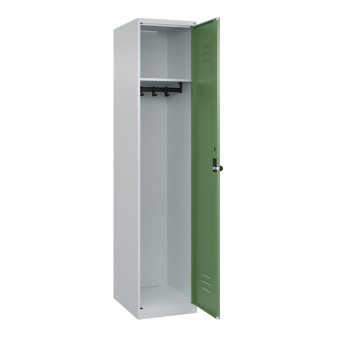 C+P Spind Classic PLUS, 1 Abteil, 1850x400x500mm, 7035/6011 Verschluss Sicherheits-Drehriegel