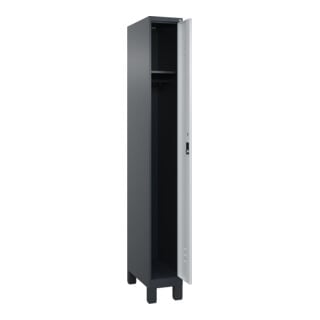 C+P Spind Classic PLUS 1 Abteil 1950 x 250 x 500 mm anthrazit/hellgrau
