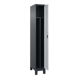C+P Spind Classic PLUS 1 Abteil 1950 x 300 x 500 mm anthrazitgrau/lichtgrau