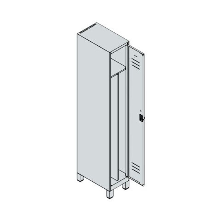 C+P Spind Classic PLUS 1 Abteil 1950 x 300 x 500 mm anthrazitgrau/lichtgrau