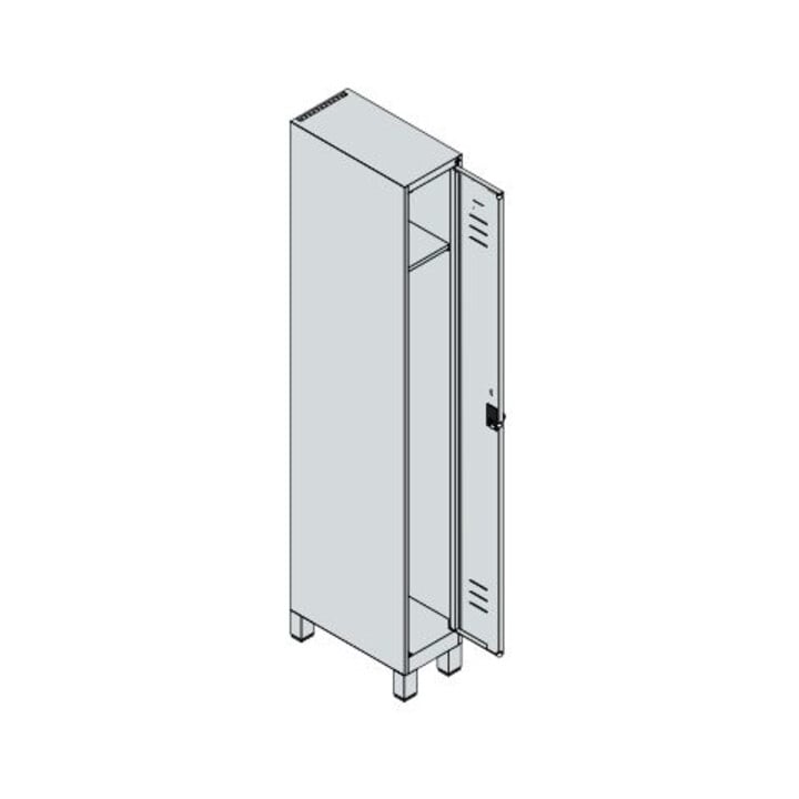 C+P Spind Classic PLUS 1 compartiment 1950 x 250 x 500 mm anthracite/gris clair
