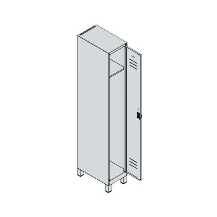 C+P Spind Classic PLUS 1 compartiment 1950 × 300 × 500 mm 7016/7016