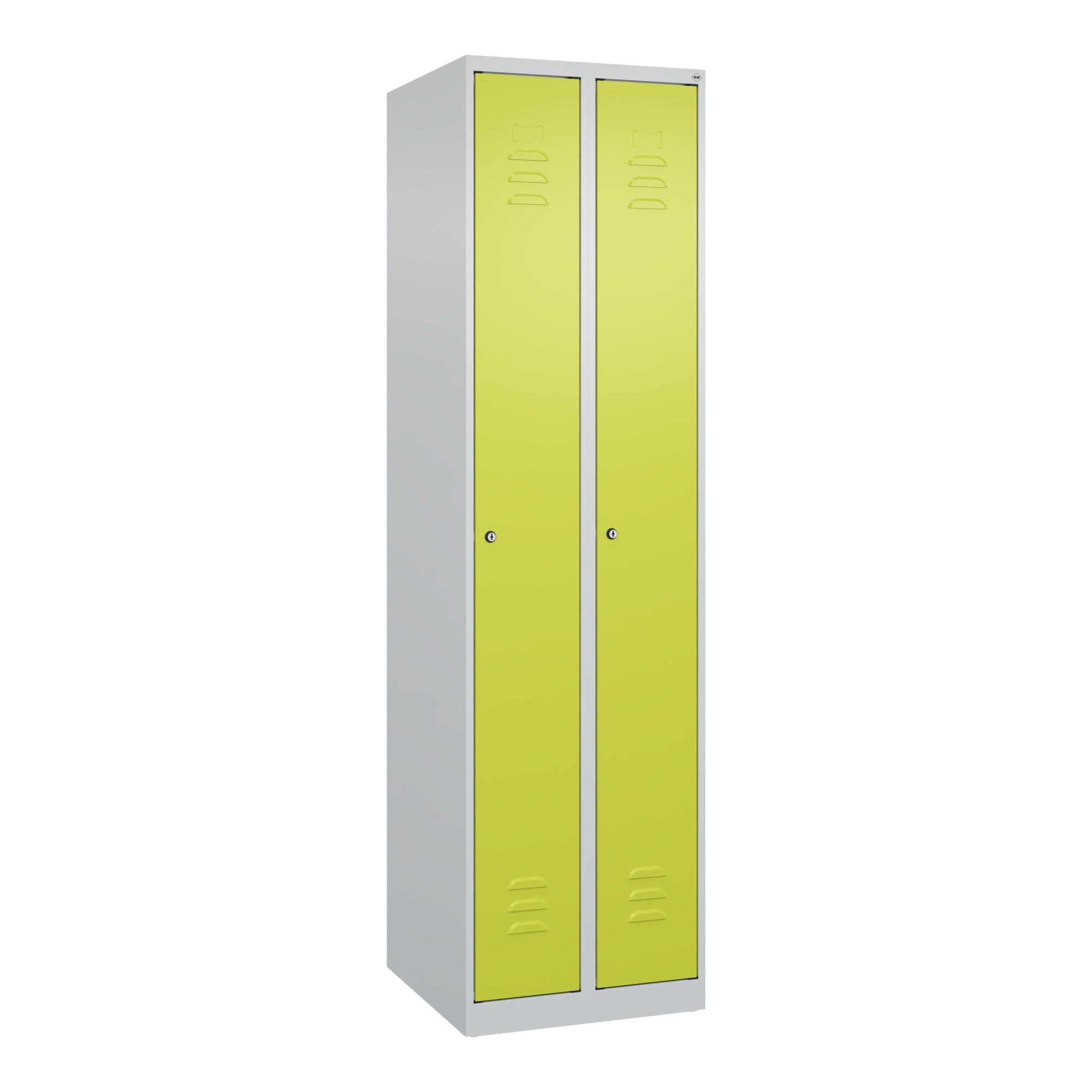 C+P Spind Classic PLUS, 2 Abteile, 1850x500x500mm, 7035/0024 Verschluss Zylinderschloss 3 Garderobenhaken ; C + P Möbelsysteme