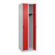 C+P Spind Classic PLUS, 2 Abteile, 1850x500x500mm, 7035/3020 Verschluss Sicherheits-Drehriegel 3 Garderobenhaken-4