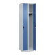 C+P Spind Classic PLUS, 2 Abteile, 1850x500x500mm, 7035/5023 Verschluss Sicherheits-Drehriegel 3 Garderobenhaken-5