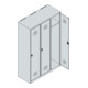 C+P Spind Classic PLUS, 3 Abteile, 1850x1200x500mm, 7035/7016 Verschluss Zylinderschloss 4 Garderobenhaken-5