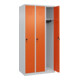 C+P Spind Classic PLUS, 3 Abteile, 1850x900x500mm, 7035/2004 Verschluss Sicherheits-Drehriegel 3 Garderobenhaken-5